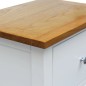 vidaXL Mesita de noche de madera de roble maciza 36x30x47 cm 