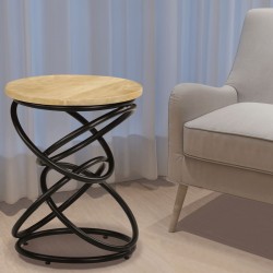 vidaXL Mesa auxiliar de madera maciza de mango 40x50 cm