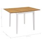 vidaXL Mesa de comedor extensible blanca (80-120)x80x74 cm MDF vidaXL Mesa de comedor extensible blanca (80-120)x80x74 cm MDF