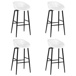 vidaXL Taburetes de cocina 4 unidades blanco