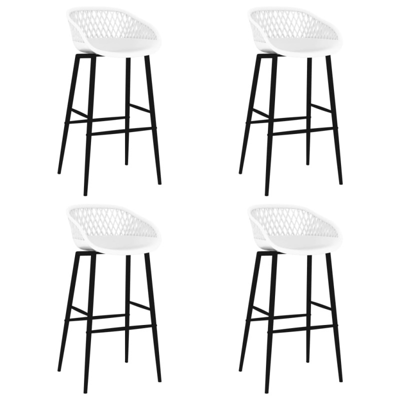 vidaXL Taburetes de cocina 4 unidades blanco vidaXL Taburetes de cocina 4 unidades blanco