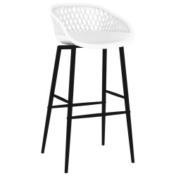 vidaXL Taburetes de cocina 4 unidades blanco