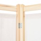 vidaXL Biombo divisor de 6 paneles de tela color crema 240x170x4 cm vidaXL Biombo divisor de 6 paneles de tela color crema 240x170x4 cm