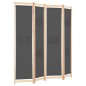 vidaXL Biombo divisor de 4 paneles de tela gris 160x170x4 cm vidaXL Biombo divisor de 4 paneles de tela gris 160x170x4 cm