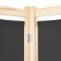 vidaXL Biombo divisor de 4 paneles de tela gris 160x170x4 cm vidaXL Biombo divisor de 4 paneles de tela gris 160x170x4 cm