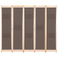vidaXL Biombo divisor de 5 paneles de tela marrón 200x170x4 cm vidaXL Biombo divisor de 5 paneles de tela marrón 200x170x4 cm