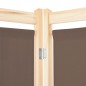 vidaXL Biombo divisor de 5 paneles de tela marrón 200x170x4 cm vidaXL Biombo divisor de 5 paneles de tela marrón 200x170x4 cm