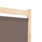 vidaXL Biombo divisor de 5 paneles de tela marrón 200x170x4 cm vidaXL Biombo divisor de 5 paneles de tela marrón 200x170x4 cm