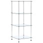 vidaXL Estantería 4 niveles cristal templado transparente 40x40x100 cm vidaXL Estantería 4 niveles cristal templado transparente 40x40x100 cm
