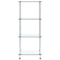 vidaXL Estantería 4 niveles cristal templado transparente 40x40x100 cm vidaXL Estantería 4 niveles cristal templado transparente 40x40x100 cm