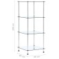 vidaXL Estantería 4 niveles cristal templado transparente 40x40x100 cm vidaXL Estantería 4 niveles cristal templado transparente 40x40x100 cm