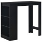 vidaXL Mesa alta de cocina con estantería negra 110x50x103 cm vidaXL Mesa alta de cocina con estantería negra 110x50x103 cm