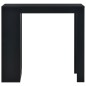 vidaXL Mesa alta de cocina con estantería negra 110x50x103 cm vidaXL Mesa alta de cocina con estantería negra 110x50x103 cm