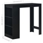vidaXL Mesa alta de cocina con estantería negra 110x50x103 cm vidaXL Mesa alta de cocina con estantería negra 110x50x103 cm