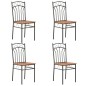 vidaXL Sillas de comedor 4 unidades MDF marrón vidaXL Sillas de comedor 4 unidades MDF marrón
