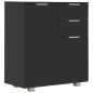 vidaXL Aparador de aglomerado negro brillante 71x35x80 cm vidaXL Aparador de aglomerado negro brillante 71x35x80 cm