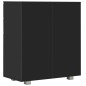 vidaXL Aparador de aglomerado negro brillante 71x35x80 cm vidaXL Aparador de aglomerado negro brillante 71x35x80 cm