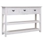 vidaXL Aparador de madera blanco envejecido 115x30x76 cm vidaXL Aparador de madera blanco envejecido 115x30x76 cm