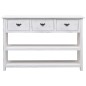 vidaXL Aparador de madera blanco envejecido 115x30x76 cm vidaXL Aparador de madera blanco envejecido 115x30x76 cm
