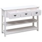 vidaXL Aparador de madera blanco envejecido 115x30x76 cm vidaXL Aparador de madera blanco envejecido 115x30x76 cm