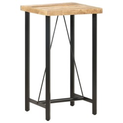 vidaXL Mesa de bar madera maciza de mango rugosa 60x60x107 cm