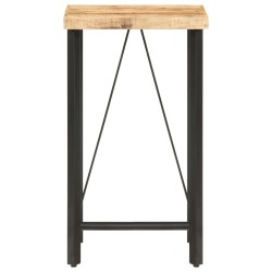 vidaXL Mesa de bar madera maciza de mango rugosa 60x60x107 cm