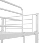 vidaXL Estructura de litera con mesa de metal blanco 90x200 cm