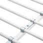 vidaXL Estructura de litera con mesa de metal blanco 90x200 cm