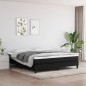 vidaXL Estructura de cama box spring tela negro 160x200 cm vidaXL Estructura de cama box spring tela negro 160x200 cm