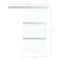 vidaXL Puerta corredera con topes suaves vidrio ESG aluminio 90x205 cm vidaXL Puerta corredera con topes suaves vidrio ESG aluminio 90x205 cm