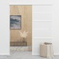 vidaXL Puerta corredera con tope suave vidrio ESG y aluminio 76x205 cm vidaXL Puerta corredera con tope suave vidrio ESG y aluminio 76x205 cm