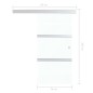 vidaXL Puerta corredera con tope suave vidrio ESG y aluminio 76x205 cm vidaXL Puerta corredera con tope suave vidrio ESG y aluminio 76x205 cm