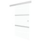vidaXL Puerta corredera con topes suaves vidrio ESG plata 102,5x205 cm