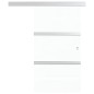 vidaXL Puerta corredera con topes suaves vidrio ESG plata 102,5x205 cm