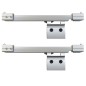vidaXL Puerta corredera con topes suaves vidrio ESG plata 102,5x205 cm