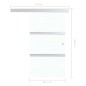 vidaXL Puerta corredera con topes suaves vidrio ESG plata 102,5x205 cm