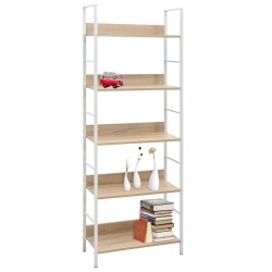vidaXL Estantería de 5 niveles madera ingeniería roble 60x27,6x158,5cm