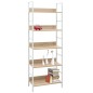 vidaXL Estantería de 5 niveles madera ingeniería roble 60x27,6x158,5cm vidaXL Estantería de 5 niveles madera ingeniería roble 60x27,6x158,5cm