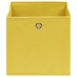 vidaXL Cajas de almacenaje 4 uds tela amarillo 32x32x32 cm vidaXL Cajas de almacenaje 4 uds tela amarillo 32x32x32 cm