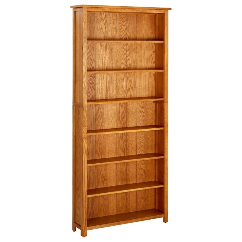 vidaX Estantería de 7 niveles de madera maciza de roble 90x22,5x200 cm vidaX Estantería de 7 niveles de madera maciza de roble 90x22,5x200 cm