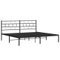 vidaXL Estructura de cama con cabecero metal negro 200x200 cm