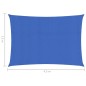 vidaXL Toldo de vela azul HDPE 160 g/m² 2,5x4,5 m vidaXL Toldo de vela azul HDPE 160 g/m² 2,5x4,5 m