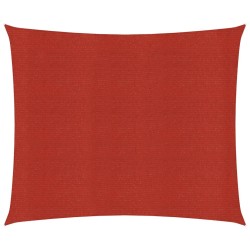 vidaXL Toldo de vela rojo HDPE 160 g/m² 6x6 m
