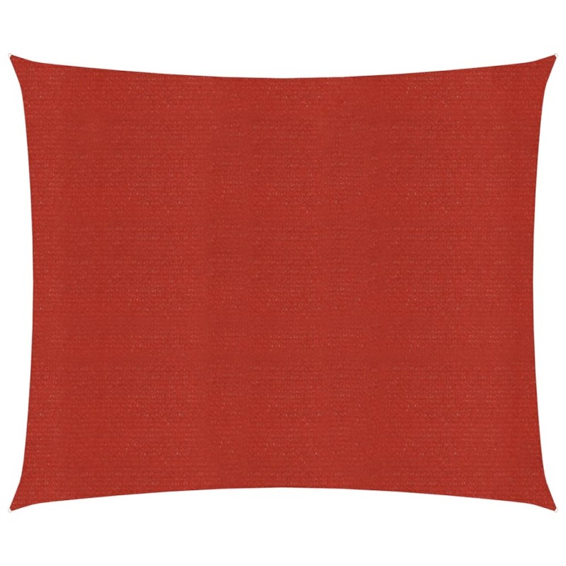 vidaXL Toldo de vela rojo HDPE 160 g/m² 6x6 m
