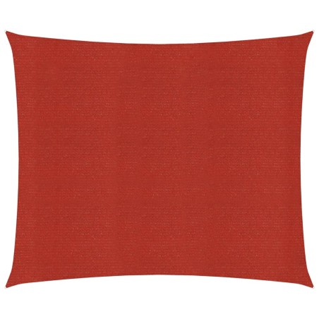vidaXL Toldo de vela rojo HDPE 160 g/m² 6x6 m