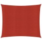 vidaXL Toldo de vela rojo HDPE 160 g/m² 6x6 m
