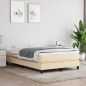 vidaXL Estructura de cama box spring tela color crema 120x200 cm vidaXL Estructura de cama box spring tela color crema 120x200 cm