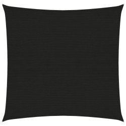 vidaXL Toldo de vela negro HDPE 160 g/m² 5x5 m