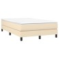 vidaXL Estructura de cama box spring tela color crema 120x200 cm vidaXL Estructura de cama box spring tela color crema 120x200 cm