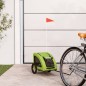 vidaXL Remolque de bicicleta mascotas hierro tela Oxford verde vidaXL Remolque de bicicleta mascotas hierro tela Oxford verde